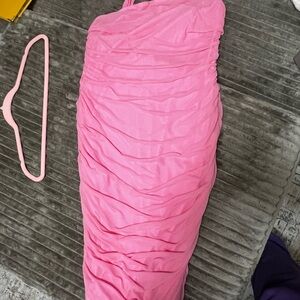 SHEIN One Shoulder Pink Dress